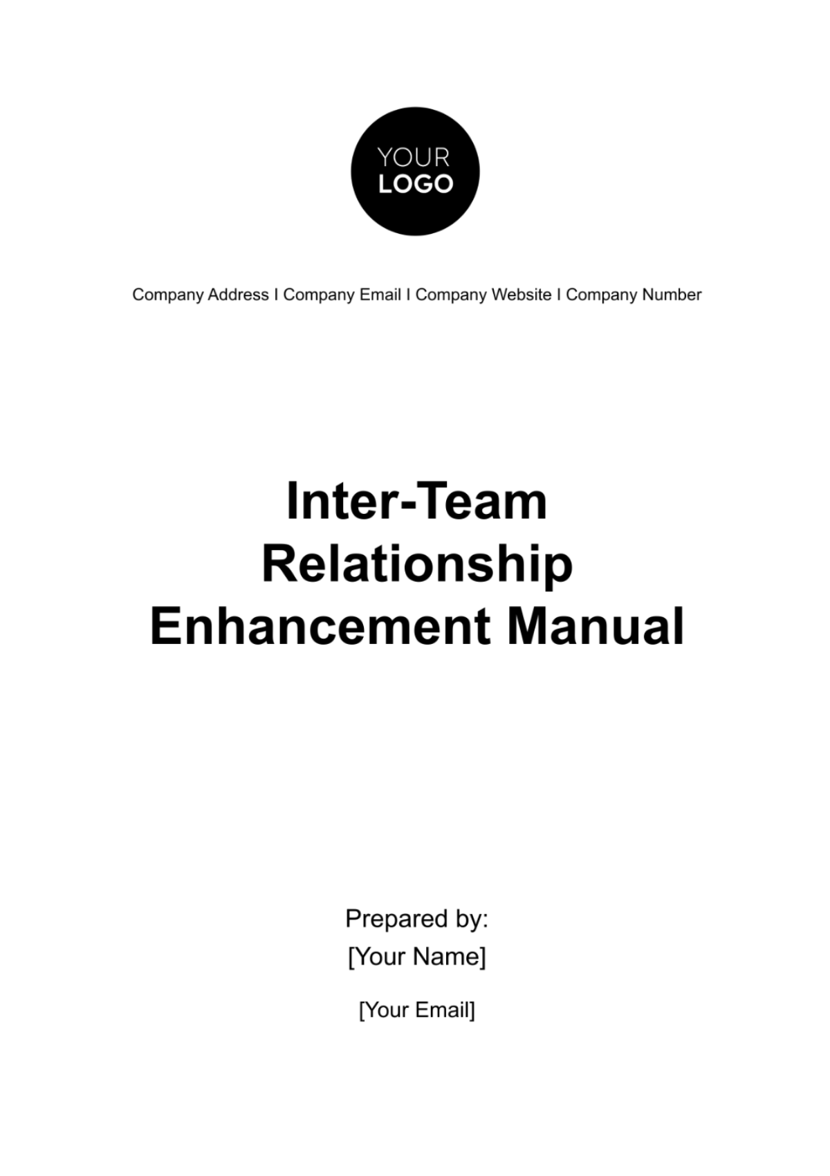 Free Inter-team Relationship Enhancement Manual HR Template