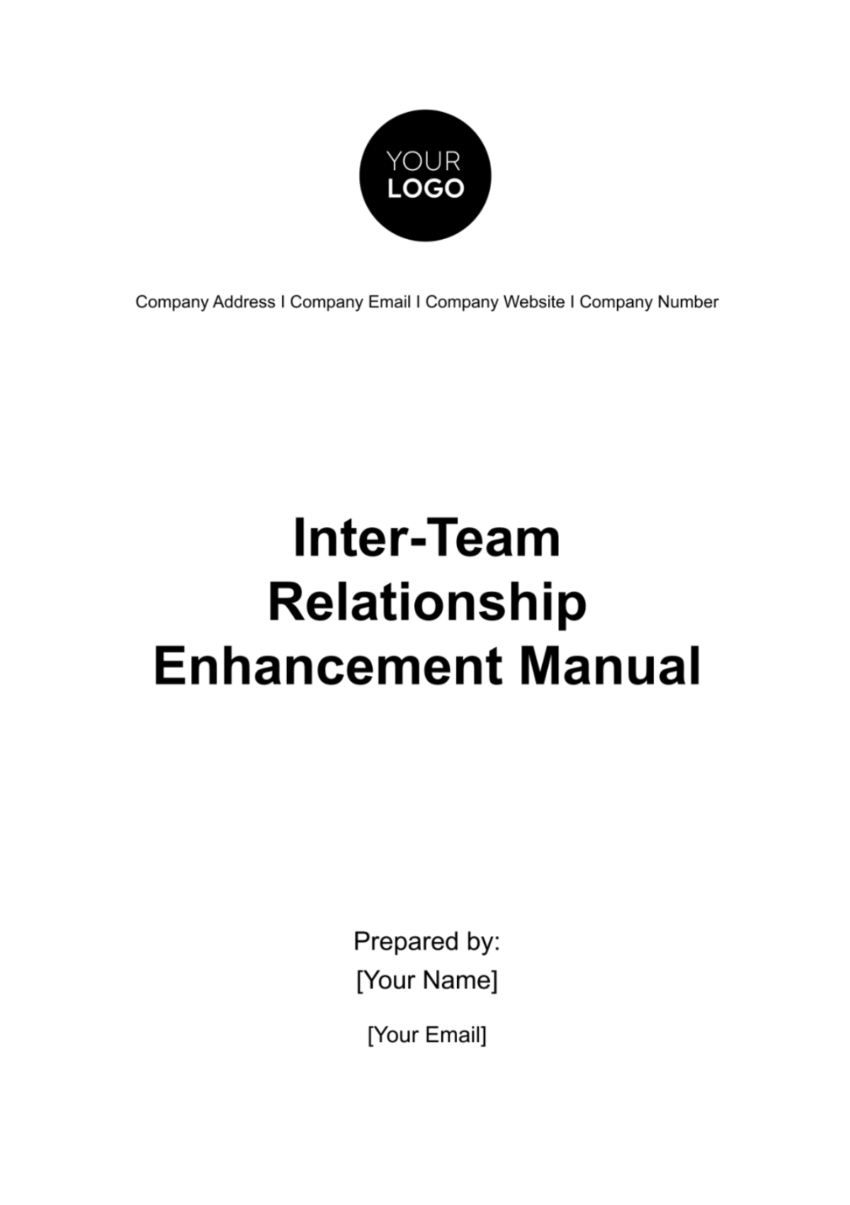 Inter-team Relationship Enhancement Manual HR Template - Edit Online & Download