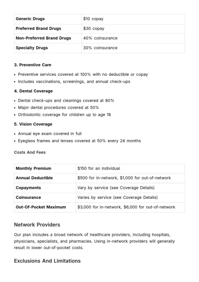 Free Health Benefits Overview HR Template to Edit Online