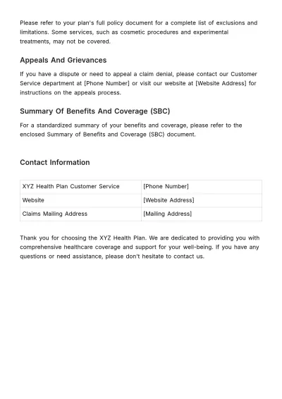 Free Health Benefits Overview HR Template to Edit Online