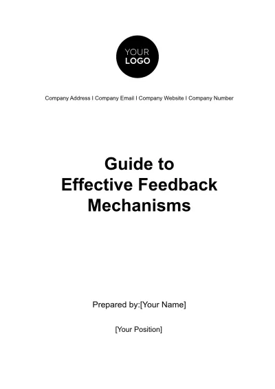 Free Guide to Effective Feedback Mechanisms HR Template to Edit Online