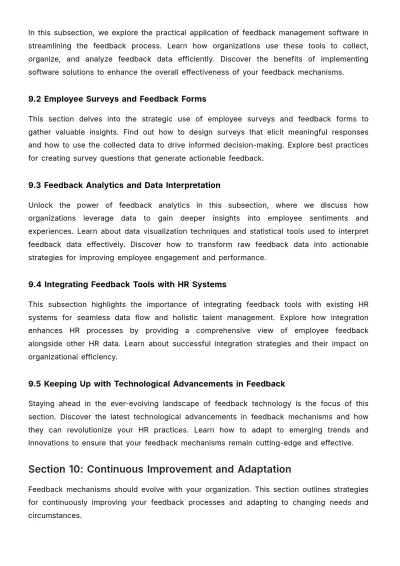 Free Guide to Effective Feedback Mechanisms HR Template to Edit Online