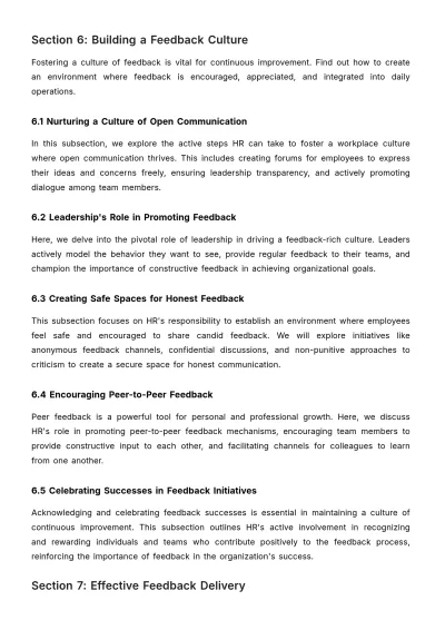 Free Guide to Effective Feedback Mechanisms HR Template to Edit Online