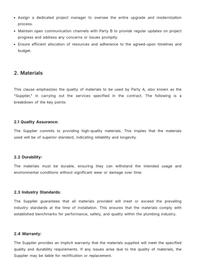 Free Plumbing Contract Template to Edit Online