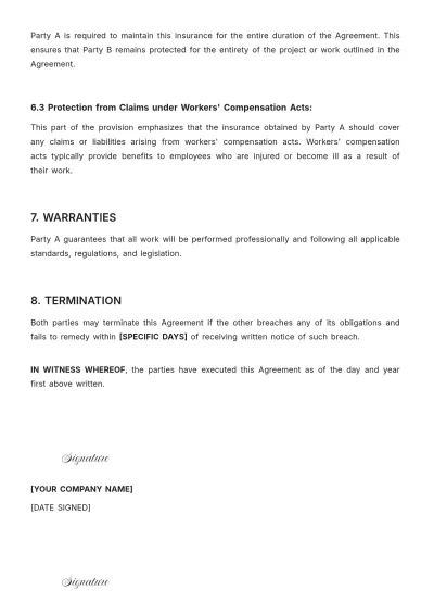 Free Plumbing Contract Template to Edit Online