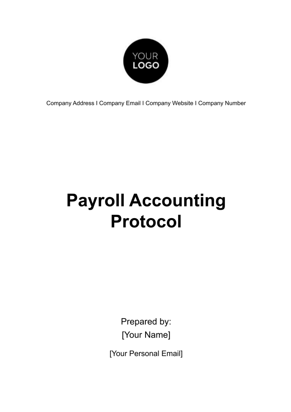 Payroll Accounting Protocol Template