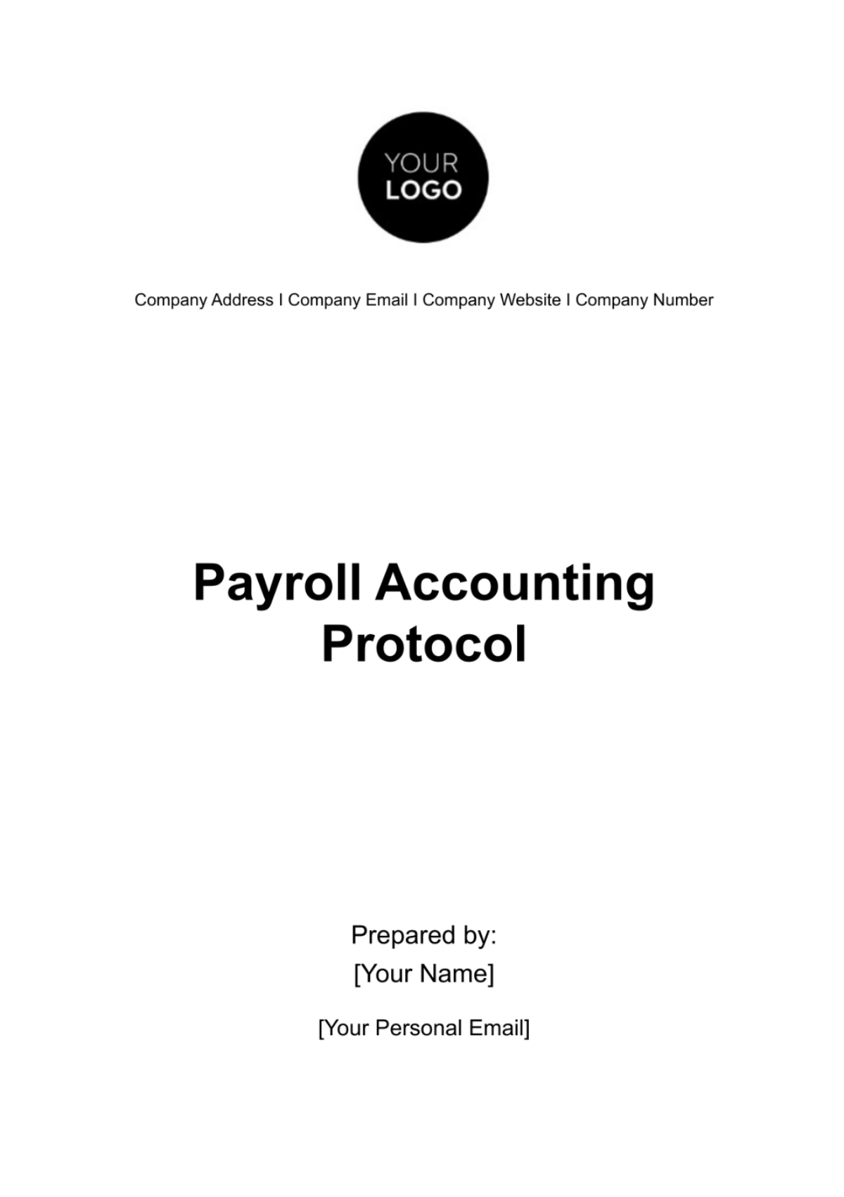 Payroll Accounting Protocol Template