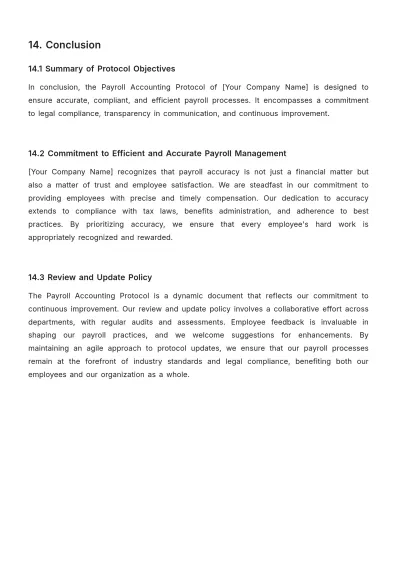 Free Payroll Accounting Protocol Template to Edit Online