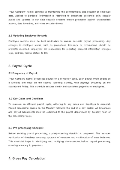 Free Payroll Accounting Protocol Template to Edit Online