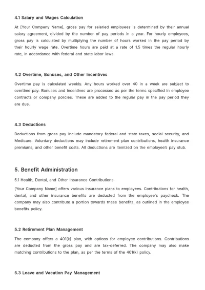 Free Payroll Accounting Protocol Template to Edit Online