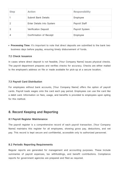 Free Payroll Accounting Protocol Template to Edit Online