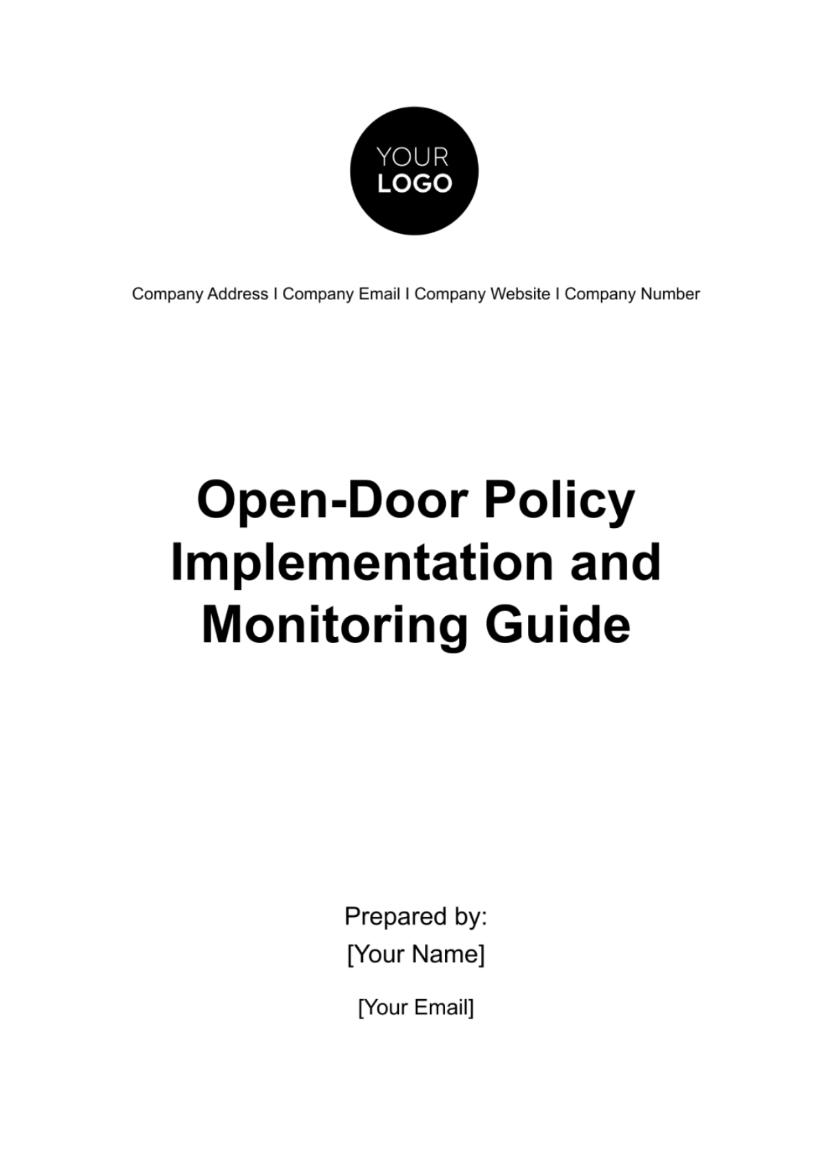 Free Open-door Policy Implementation and Monitoring Guide HR Template