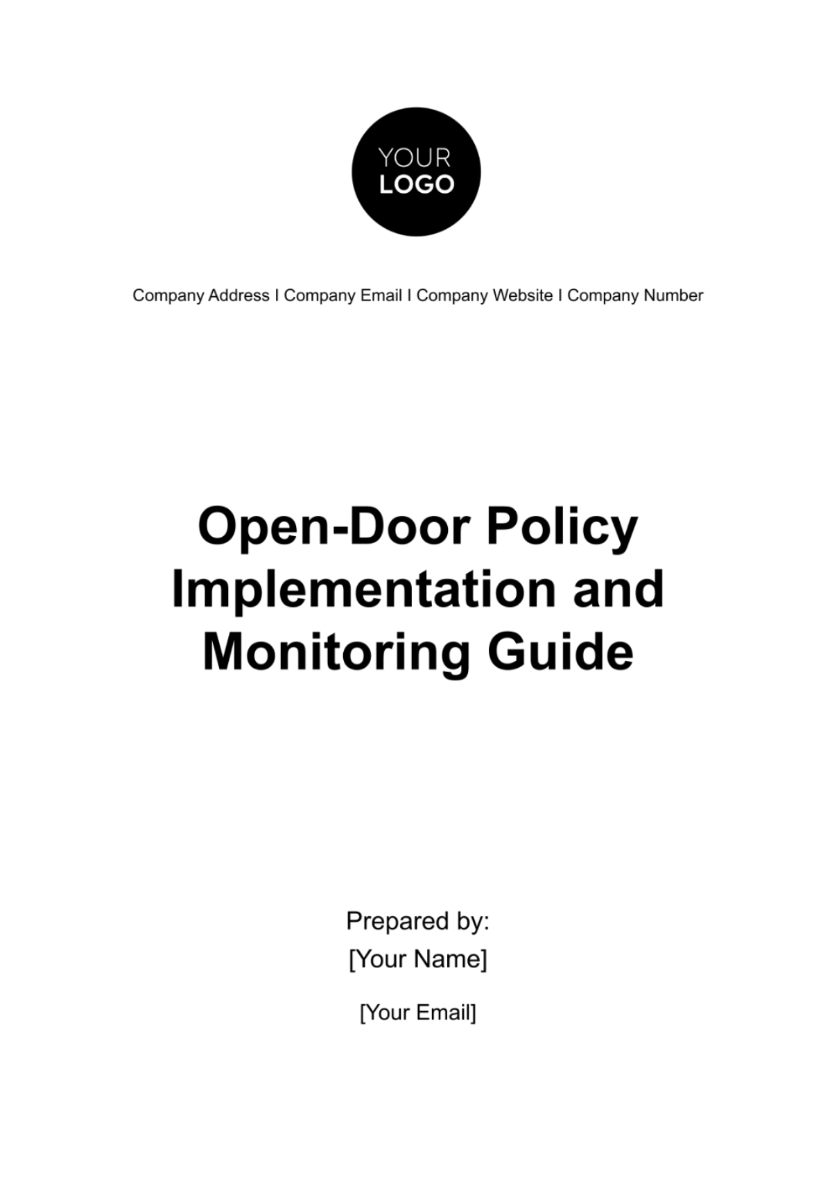 Open-door Policy Implementation and Monitoring Guide HR Template - Edit Online & Download