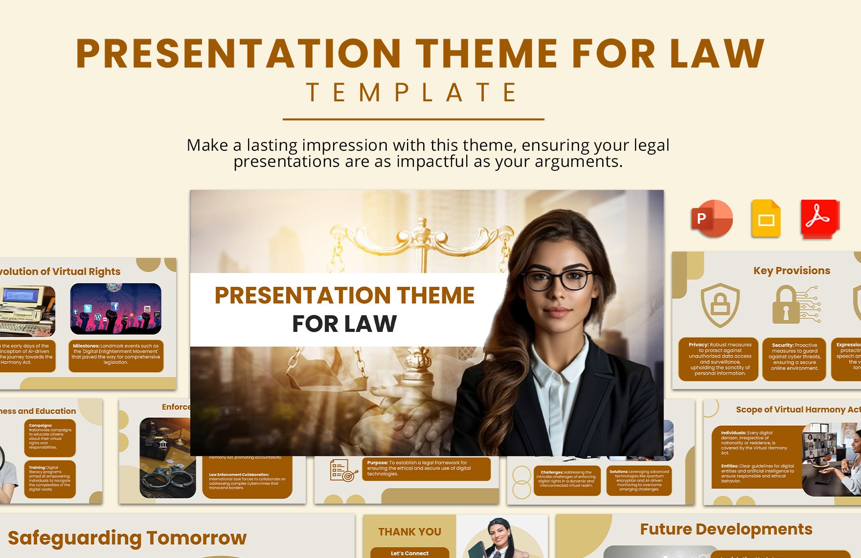 Presentation Theme for Law Template