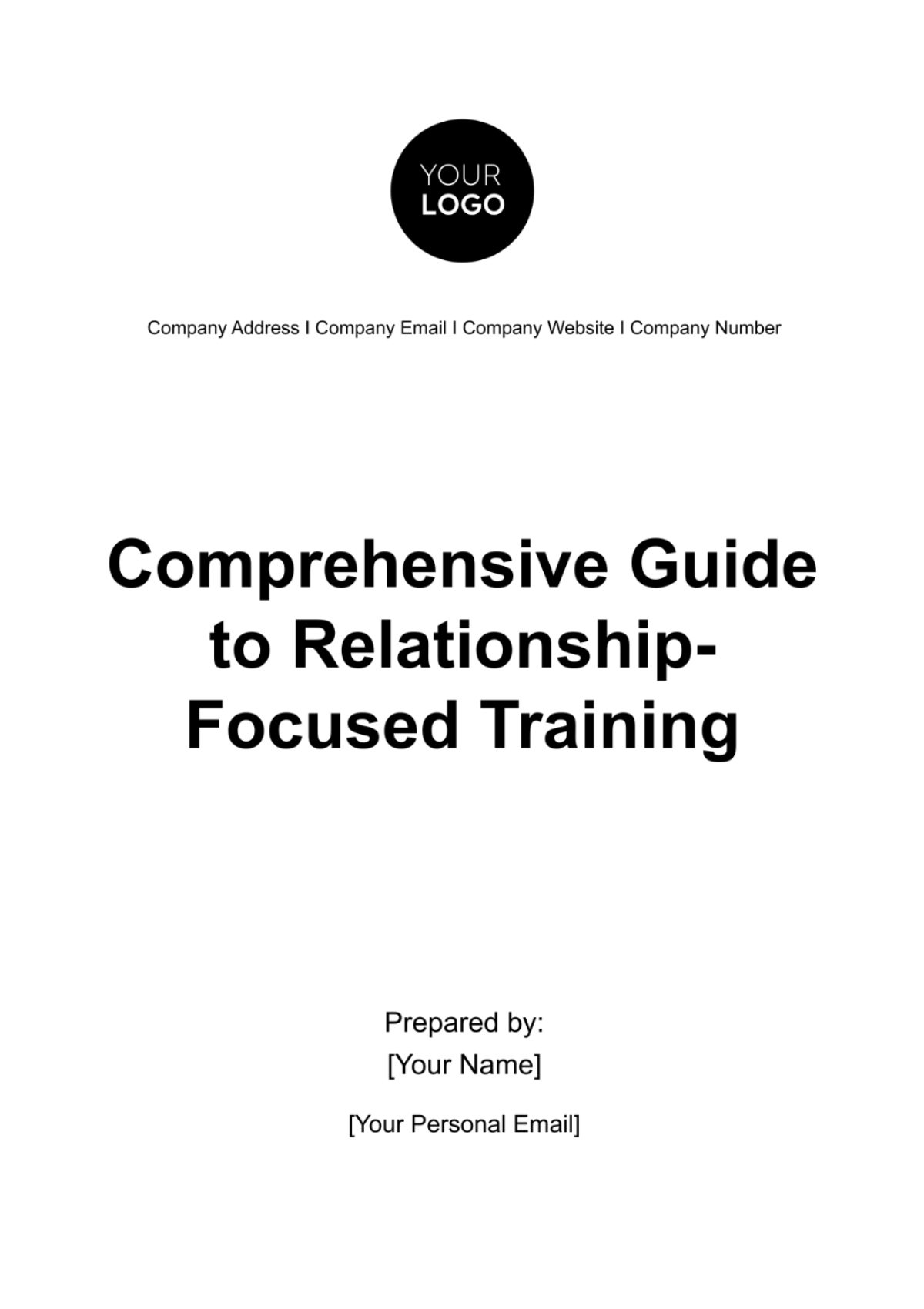 Free Comprehensive Guide to Relationship-focused Training HR Template