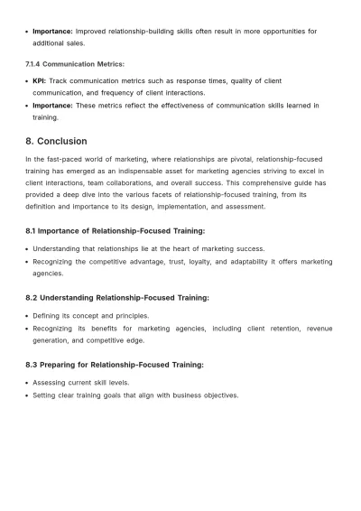 Free Comprehensive Guide to Relationship-focused Training HR Template to Edit Online
