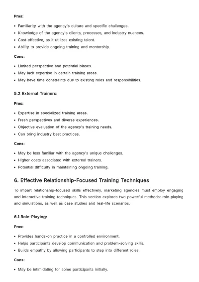 Free Comprehensive Guide to Relationship-focused Training HR Template to Edit Online