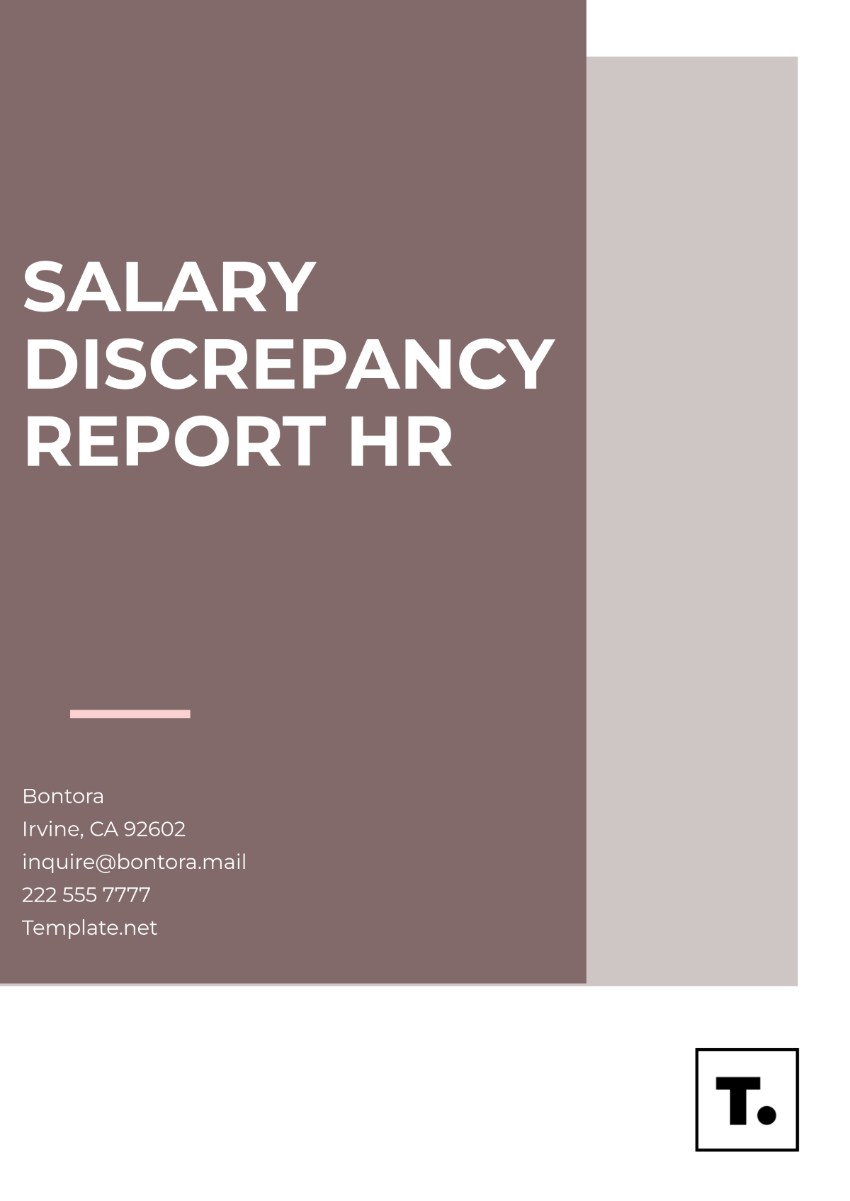 Salary Discrepancy Report HR Template - Edit Online & Download