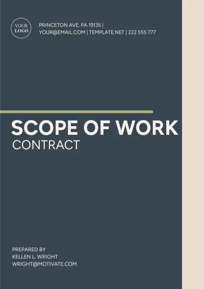 Free Scope Of Work Contract Template to Edit Online