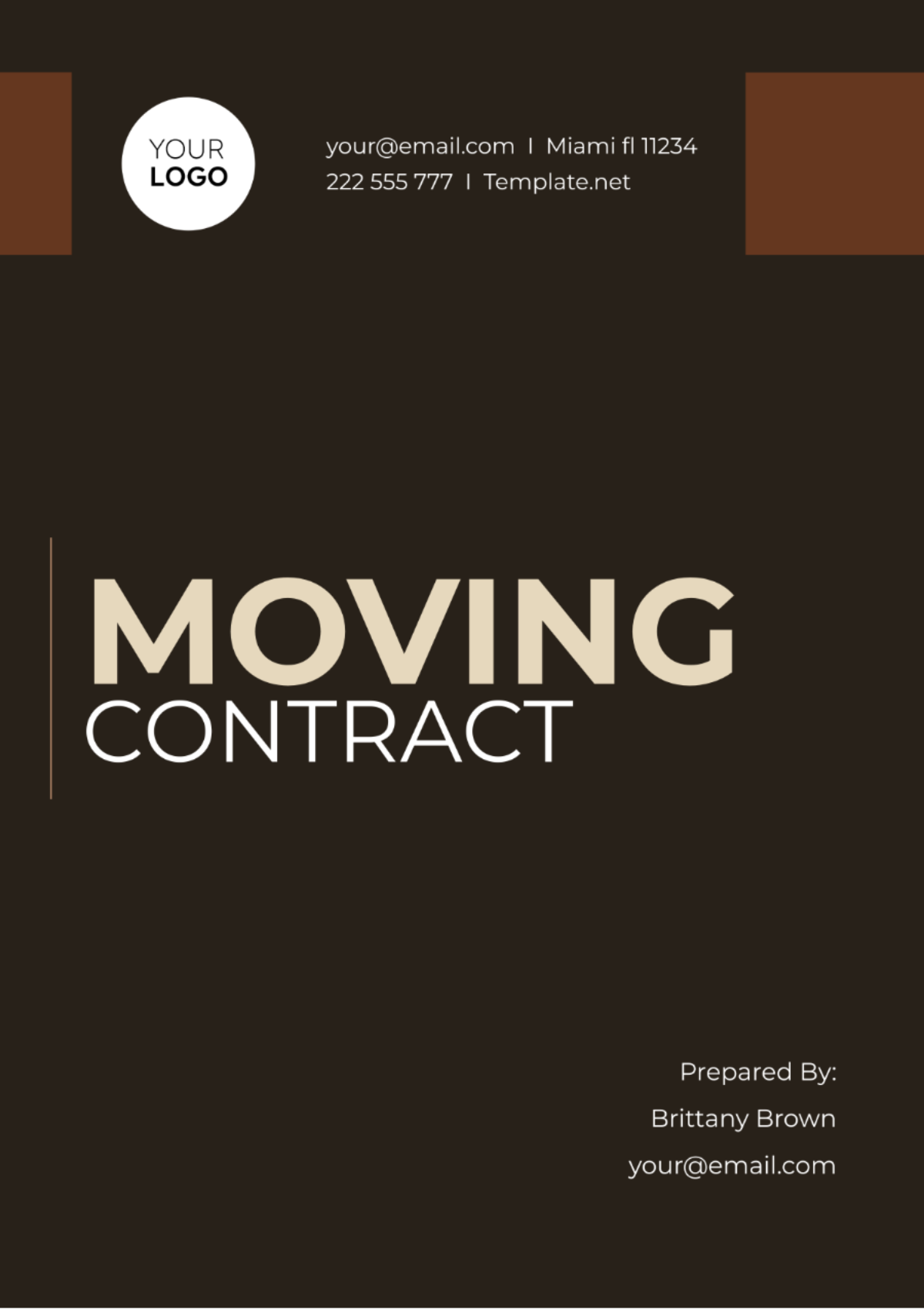 Moving Contract Template