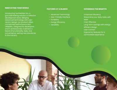 Free Product Features and Advantages Brochure Template to Edit Online