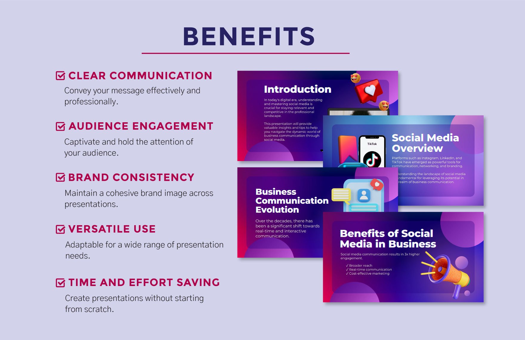 Role of Social Media in Business Communication Template - Download ...