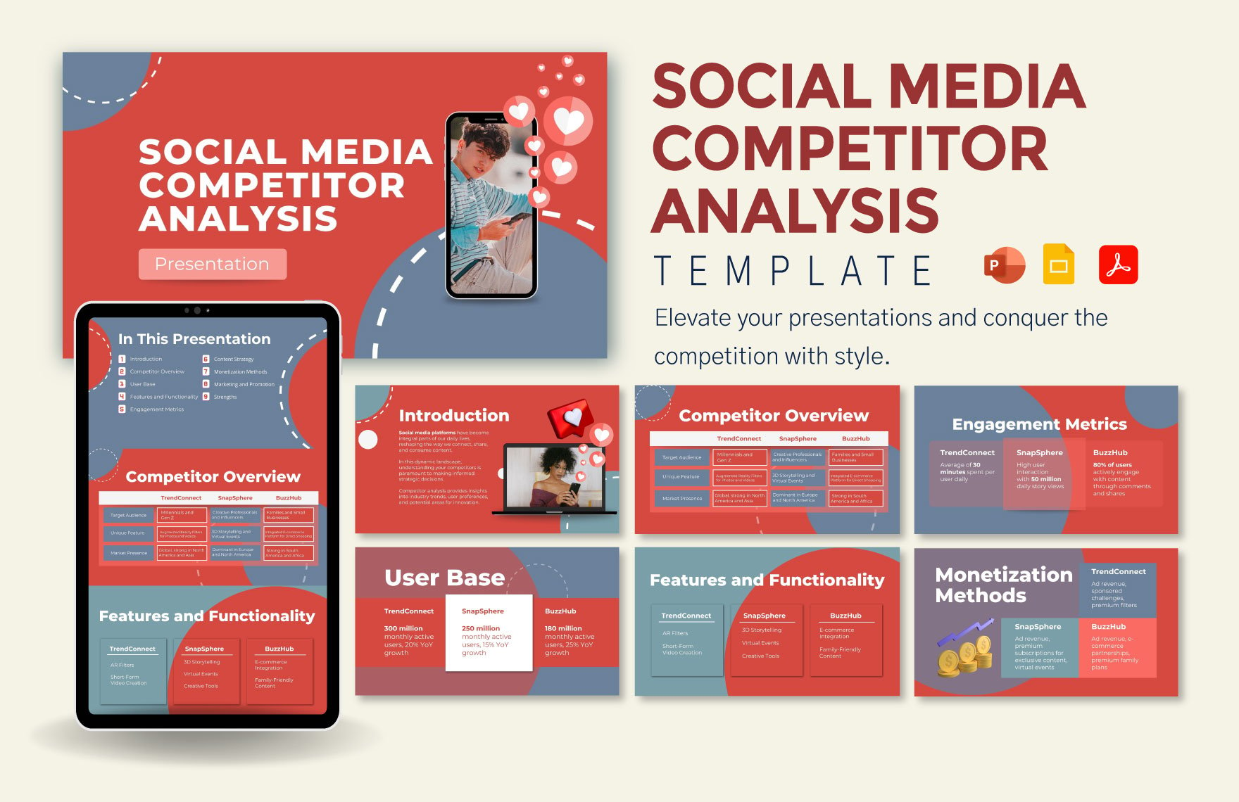 Social Media Competitor Analysis Template