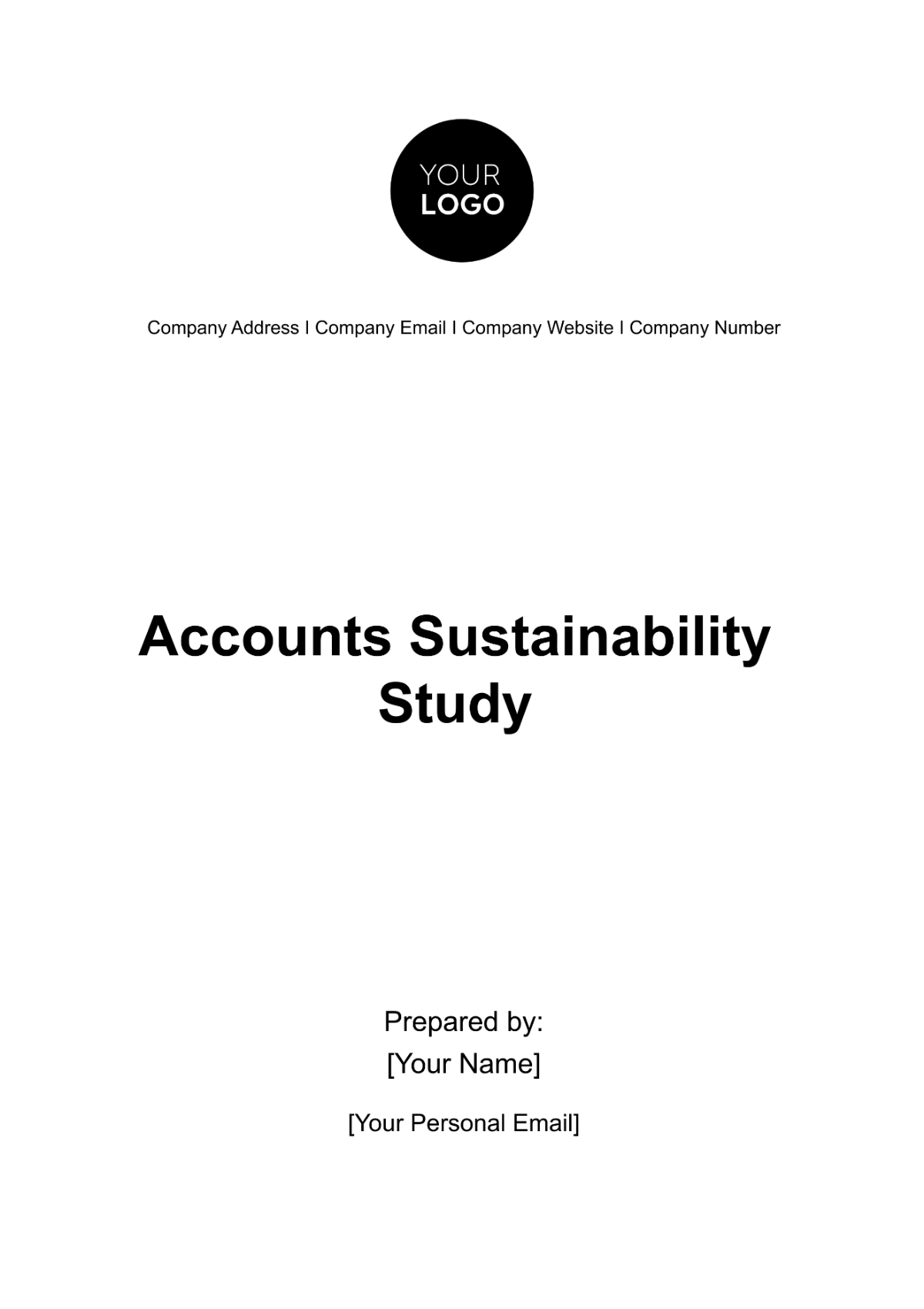 Free Accounts Sustainability Study Template
