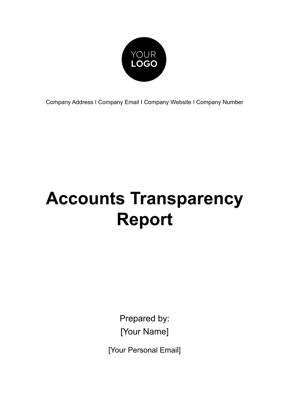 Accounts Transparency Report Template