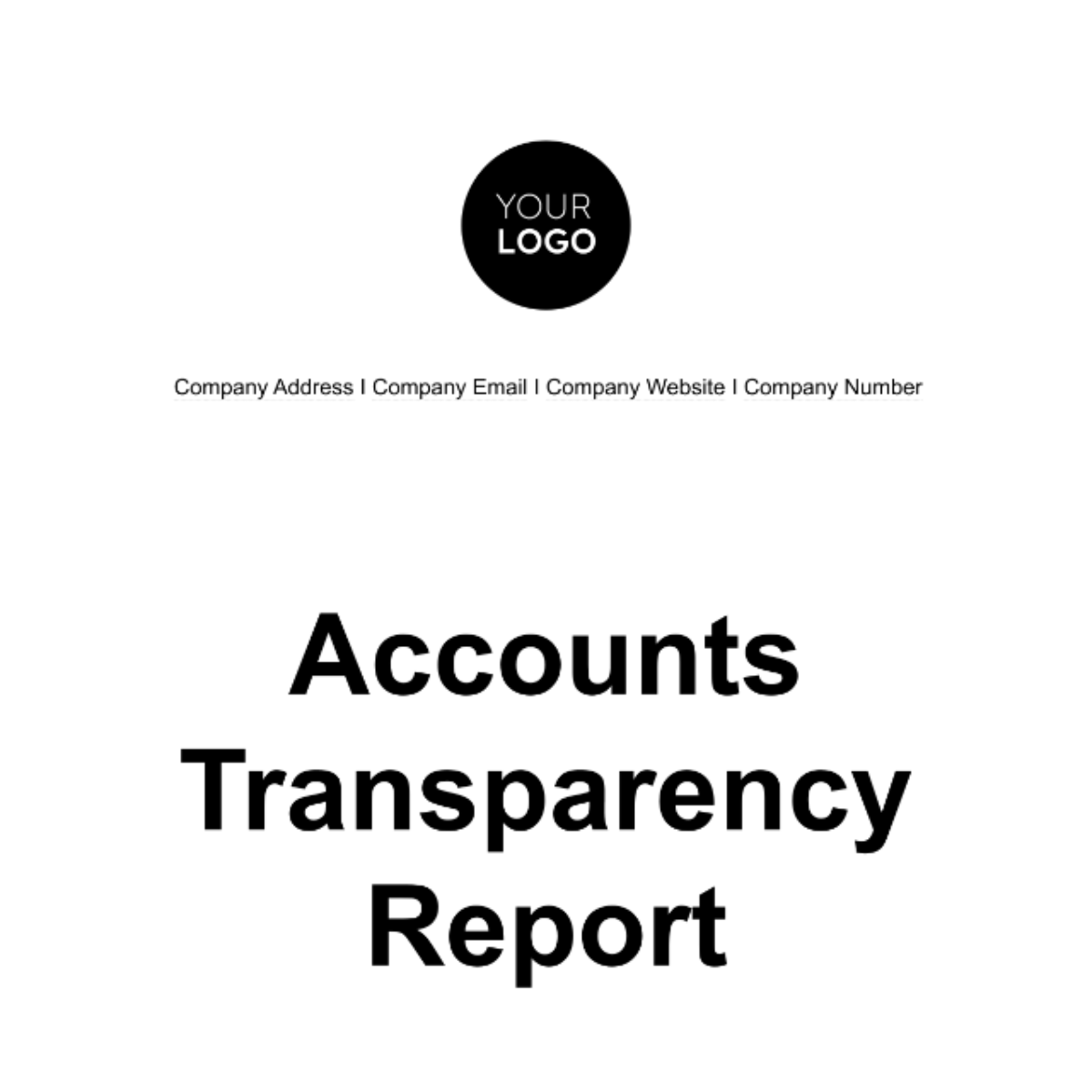 Accounts Transparency Report Template