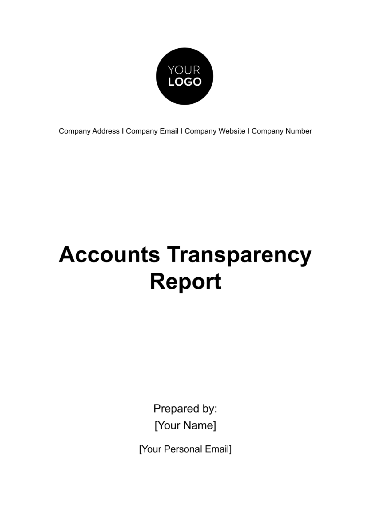 Accounts Transparency Report Template