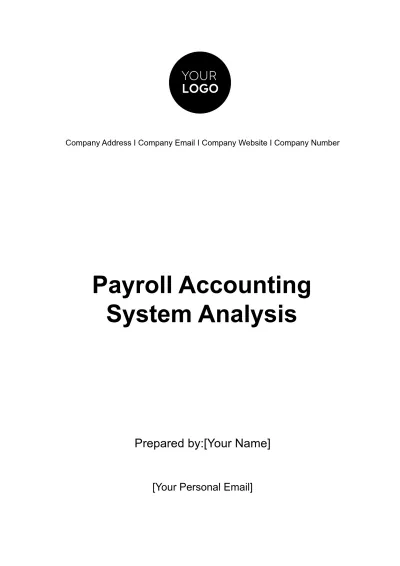 Free Payroll Accounting System Analysis Template to Edit Online
