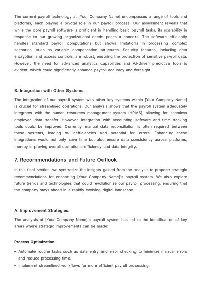 Free Payroll Accounting System Analysis Template to Edit Online