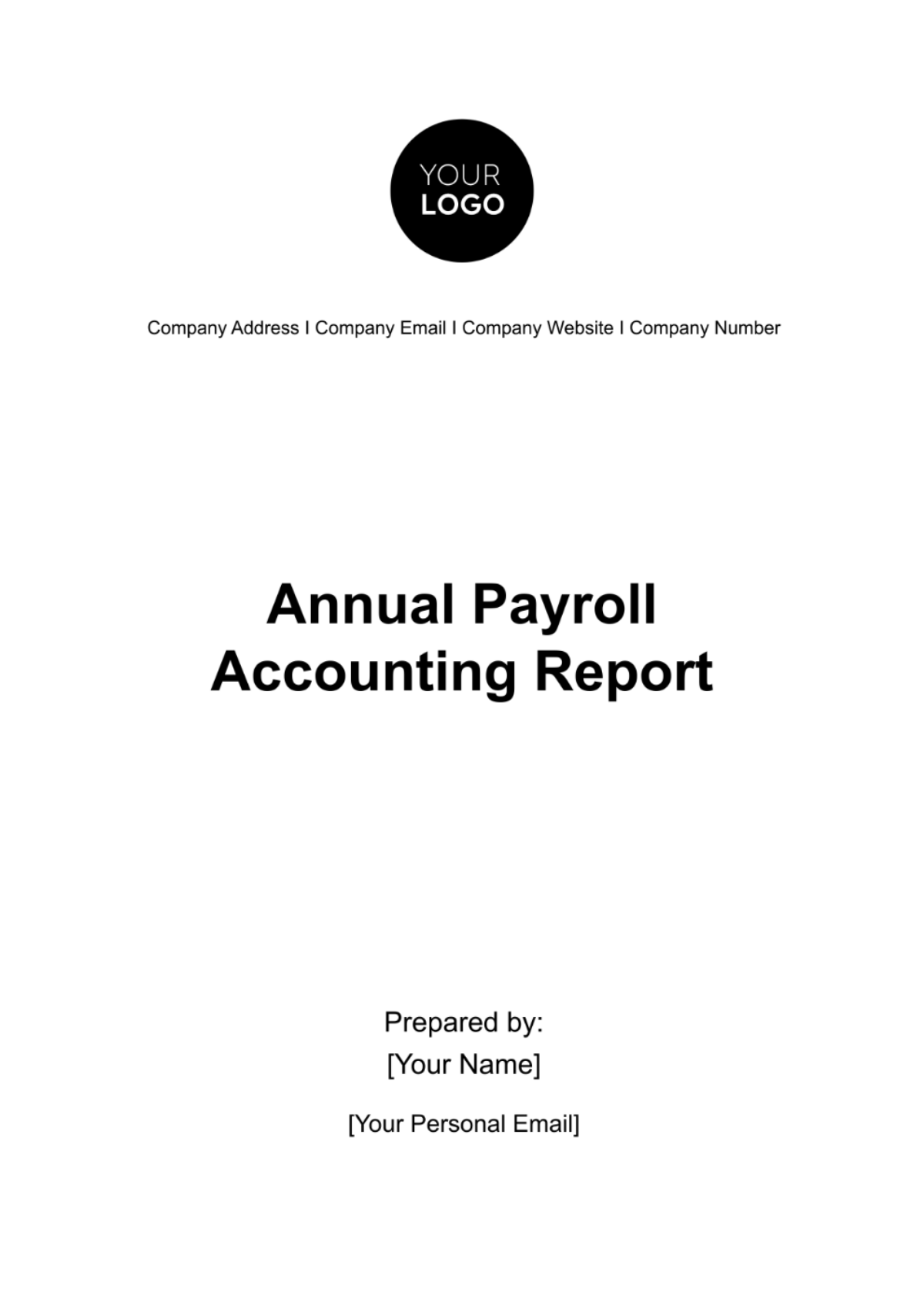 Annual Payroll Accounting Report Template