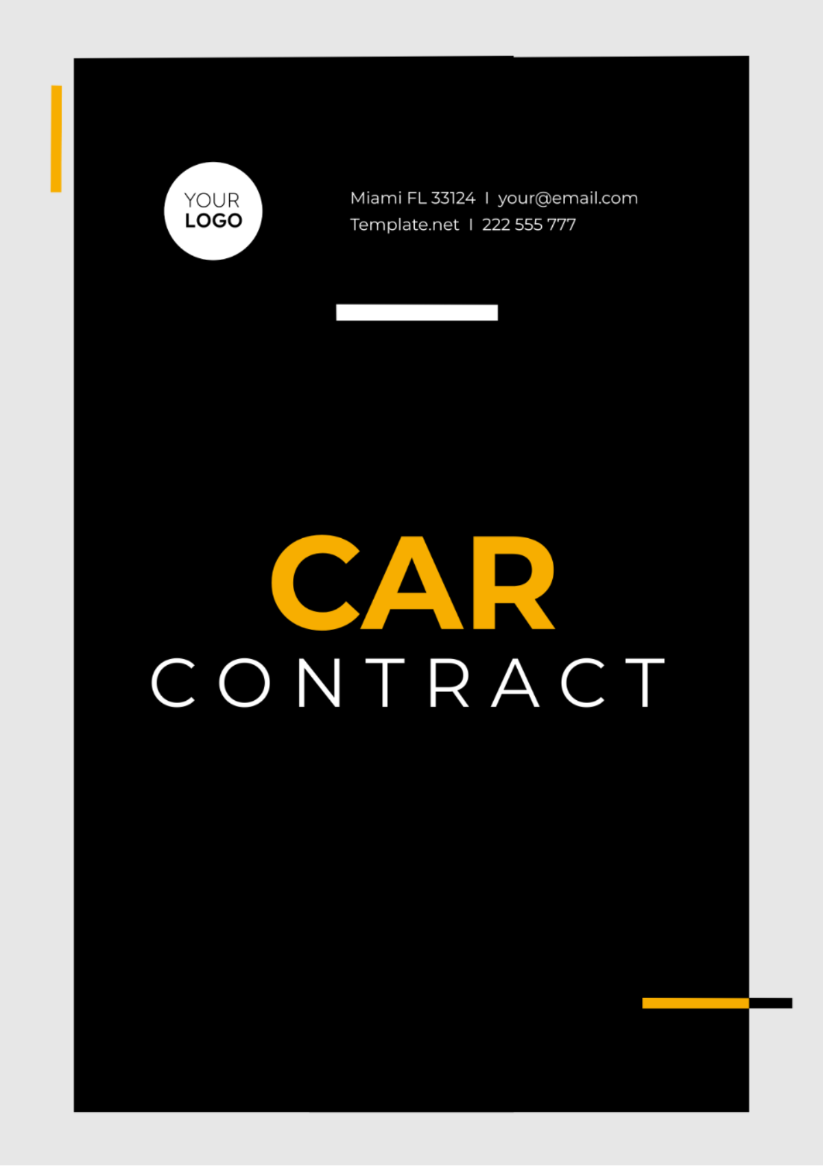 Car Contract Template