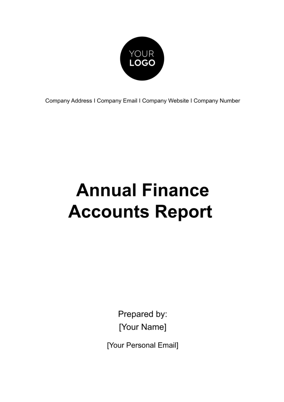 Annual Finance Accounts Report Template - Edit Online & Download