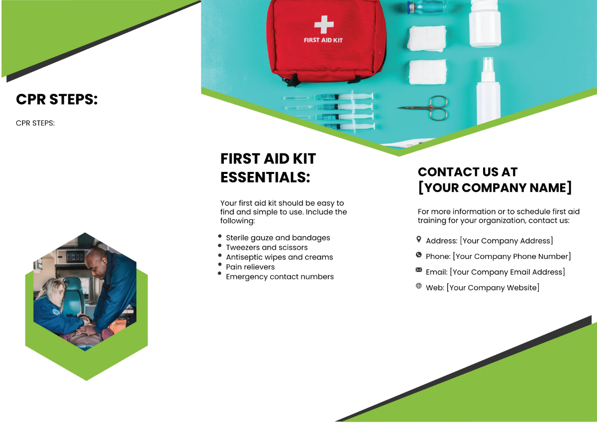 Free First Aid and Medical Emergency Brochure Template to Edit Online