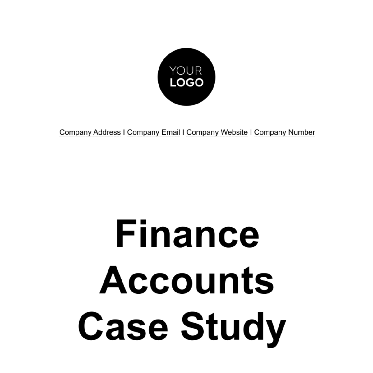 Free Finance Accounts Case Study Template