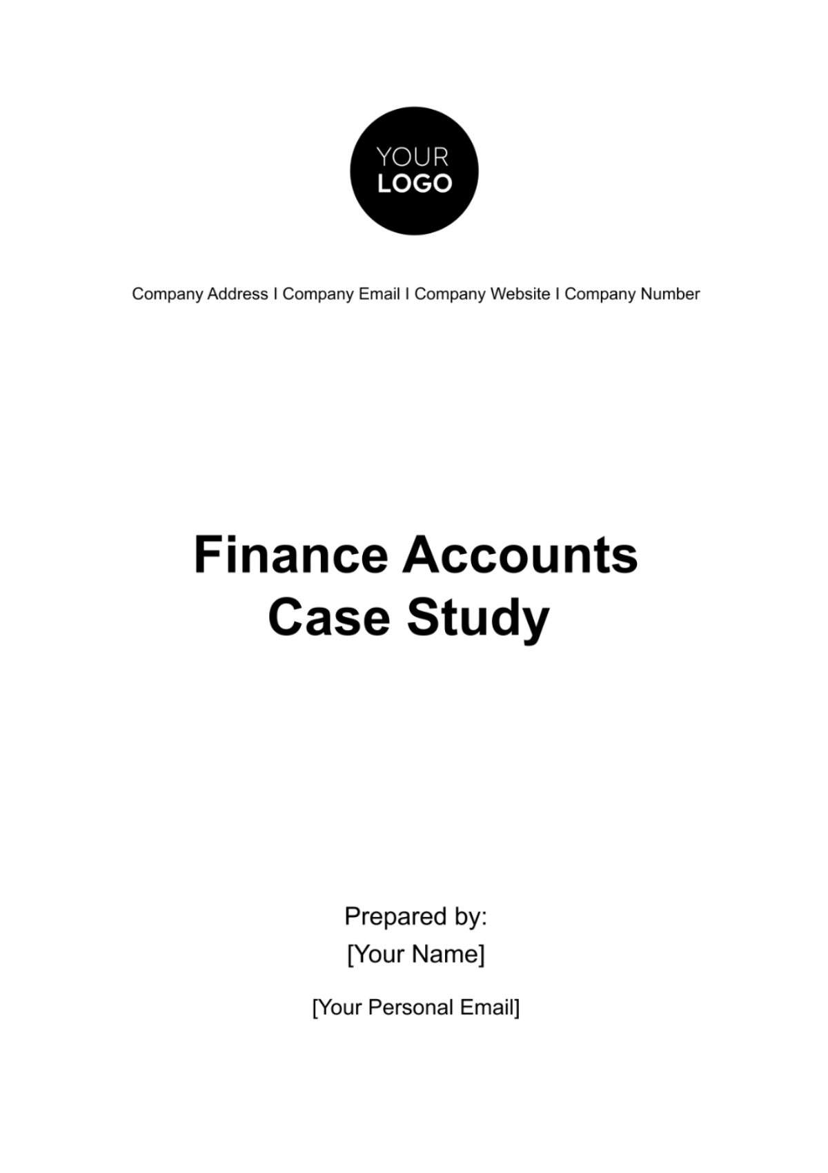 Finance Accounts Case Study Template