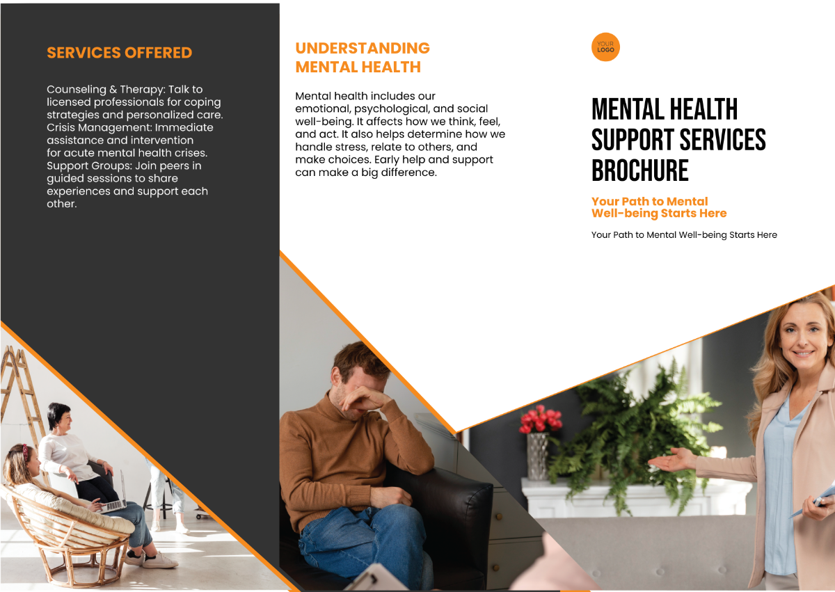 Mental Health Support Services Brochure Template