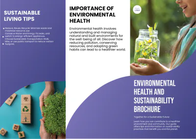 Free Environmental Health and Sustainability Brochure Template to Edit Online