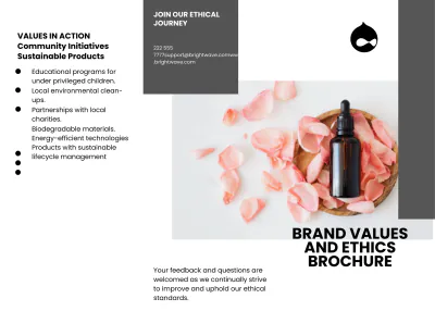 Free Brand Values and Ethics Brochure Template to Edit Online