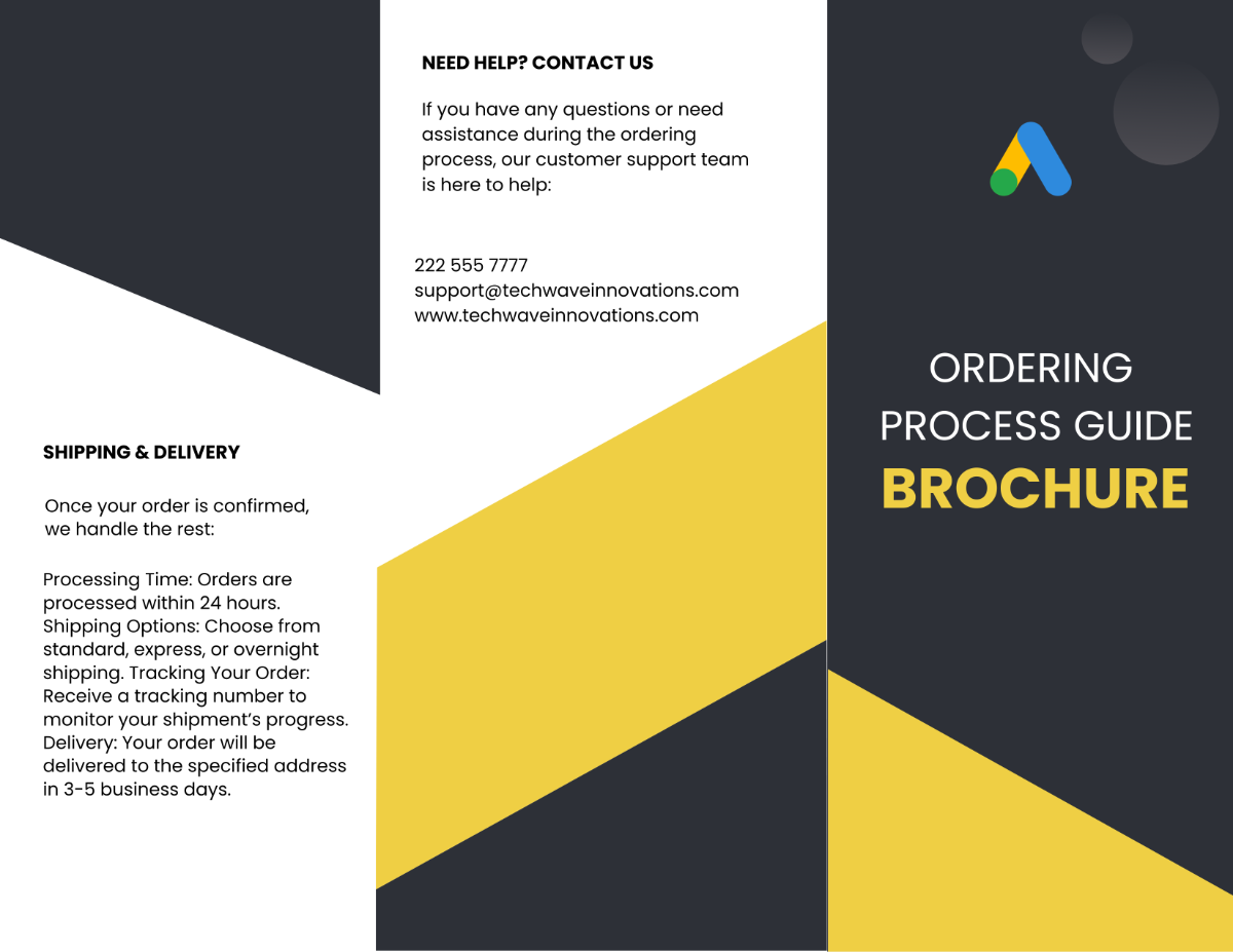 Ordering Process Guide Brochure Template - Edit Online & Download