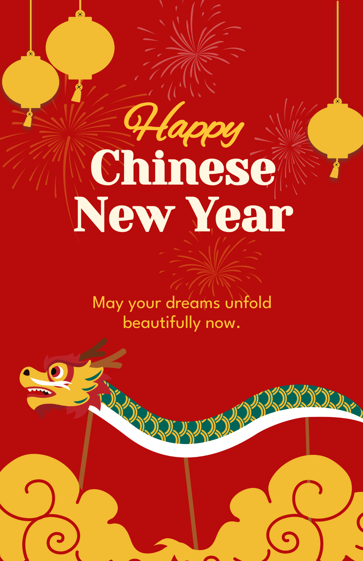 Chinese New Year Festival Poster Template