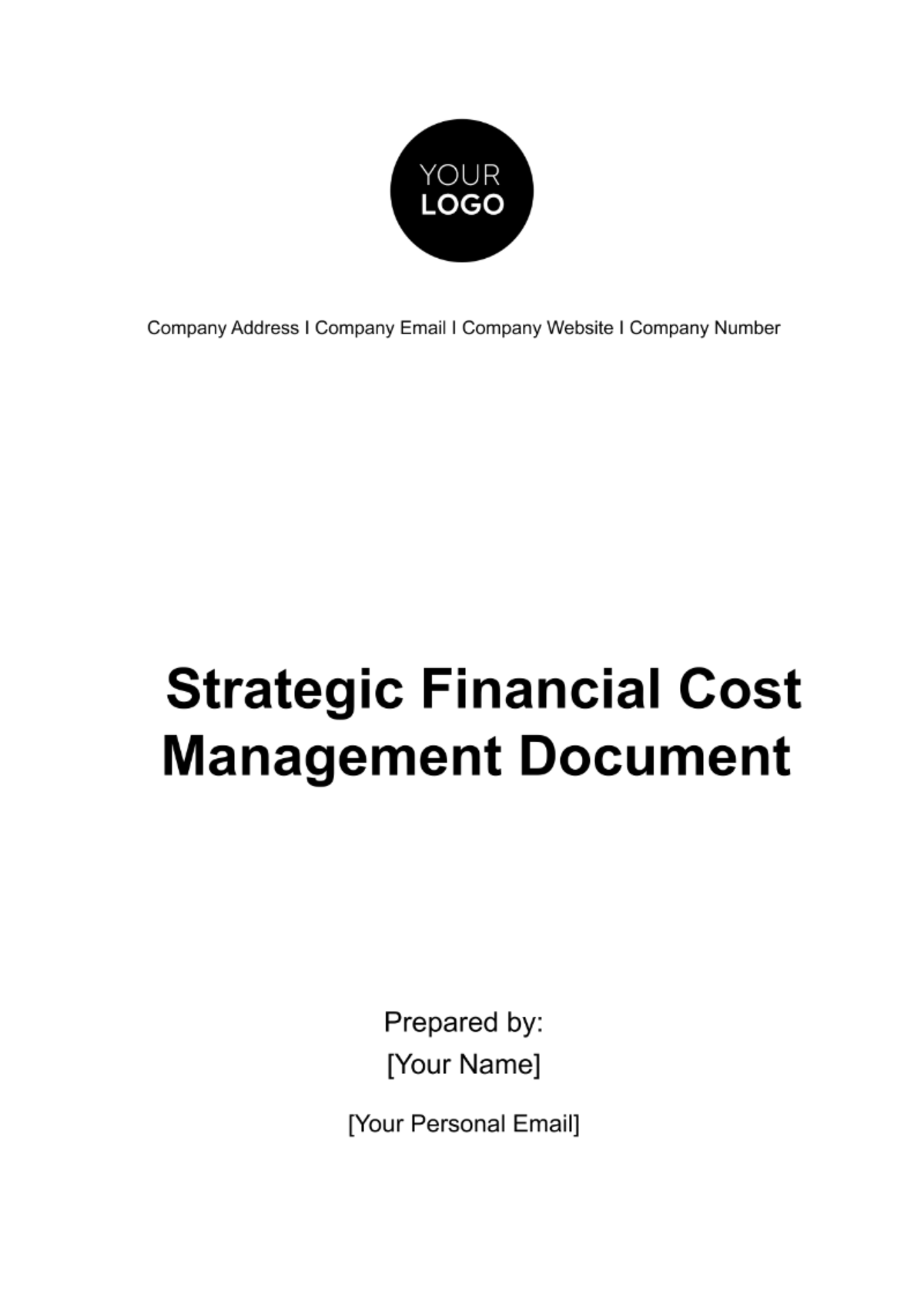 Strategic Financial Cost Management Document Template
