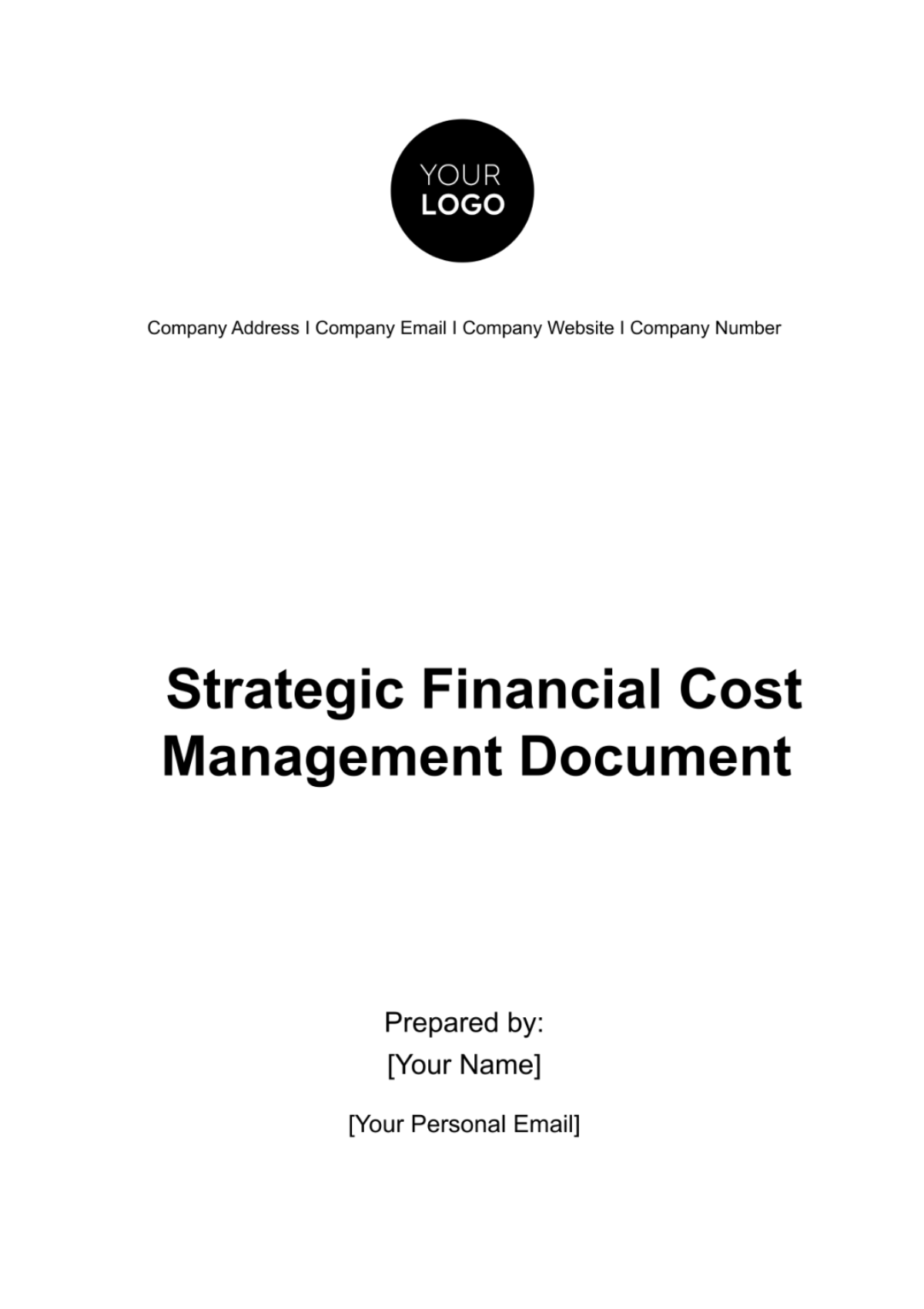 Strategic Financial Cost Management Document Template