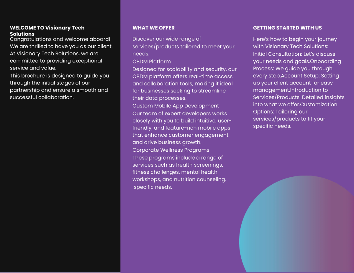 Free New Client Orientation Brochure Template to Edit Online