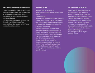 Free New Client Orientation Brochure Template to Edit Online