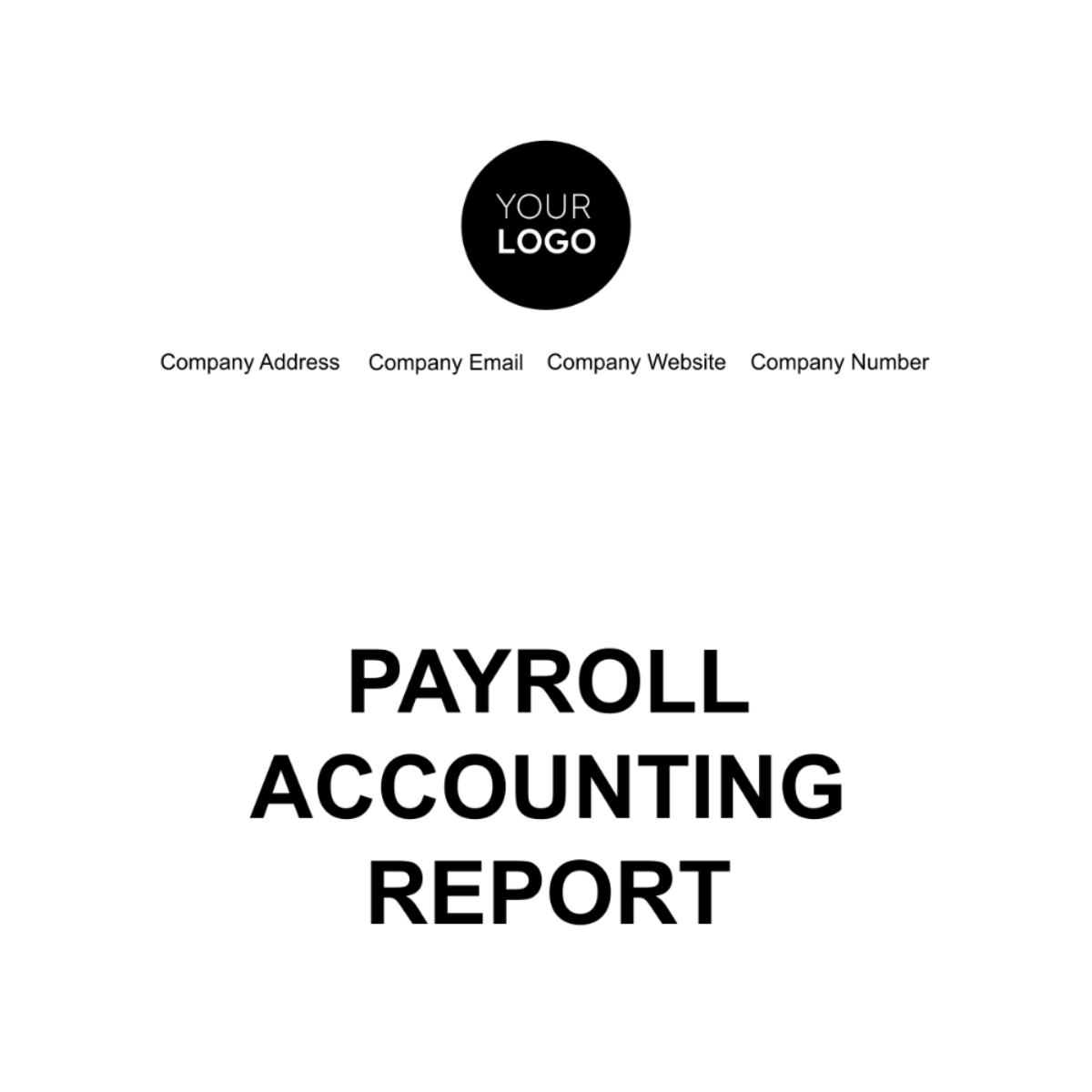 Payroll Accounting Report Template Edit Online & Download Example