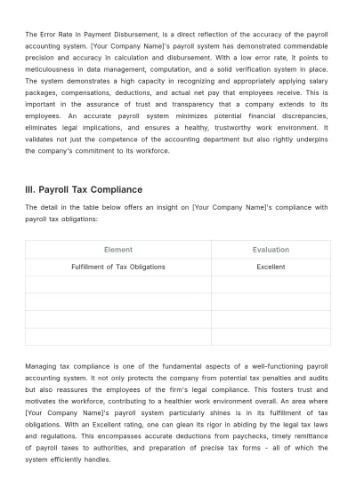 Free Payroll Accounting Review Template to Edit Online